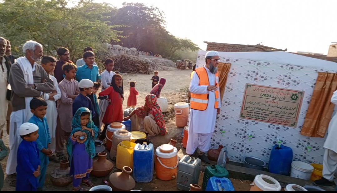 Hand pump installation for clean water access by Annaas Welfare Trust 2023