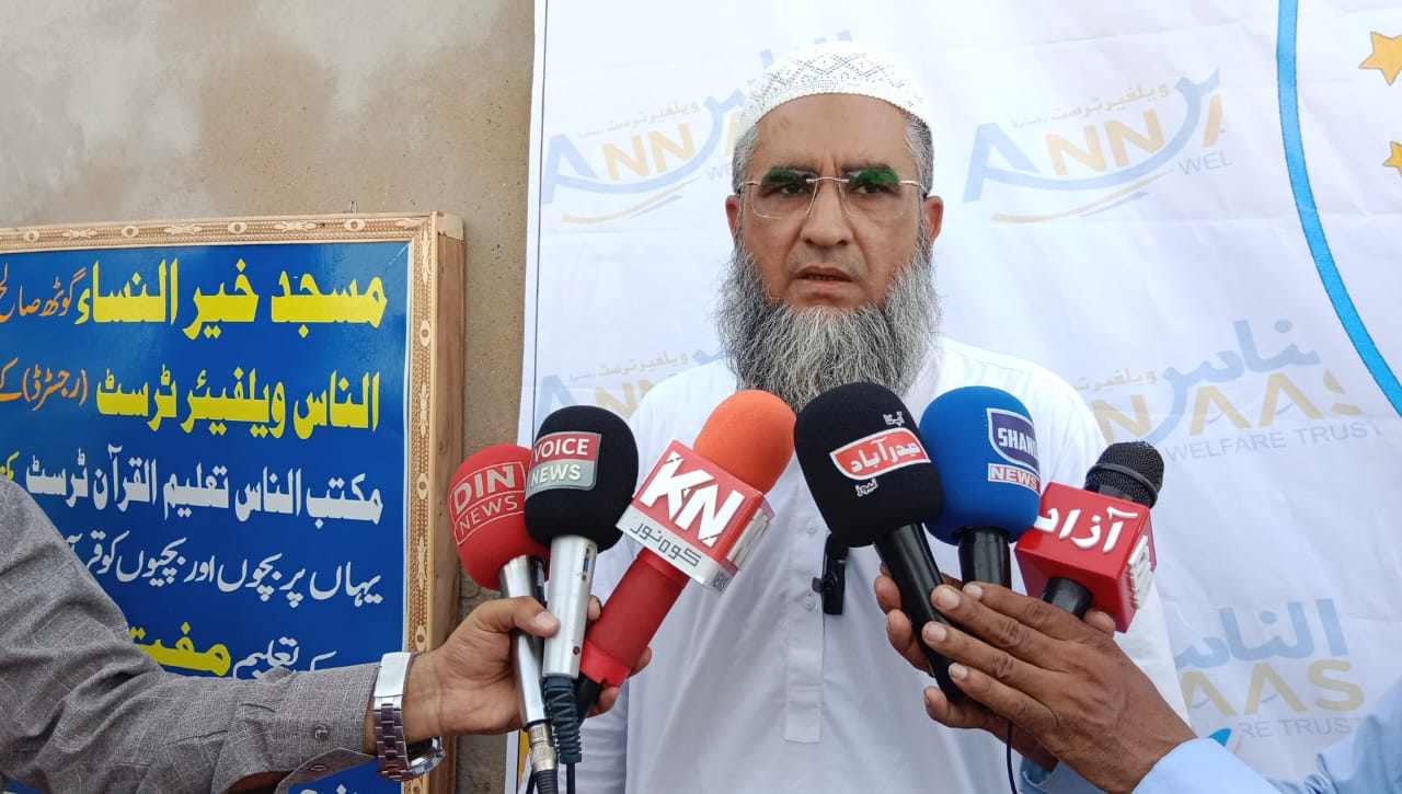 Chairman Hameed Hussain giving media interview to DIN News, Voice News, KN, Shaan News